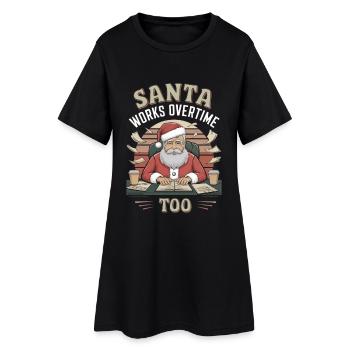 Office Humor Christmas - Women’s T-Shirt Dress - black - Front
