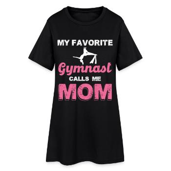 Motif préféré de la maman gymnaste - Robe T-shirt Femme - noir - Devant