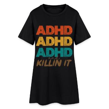 Empilement des couleurs de puissance TDAH - Robe T-shirt Femme - noir - Devant