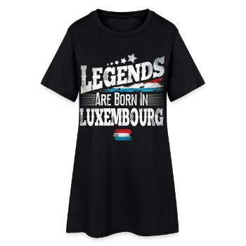 Luxembourg Anniversaire - Robe T-shirt Femme - noir - Devant
