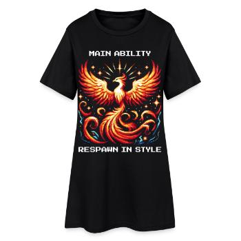 Main Ability: Respawn in Style | Phoenix - Women’s T-Shirt Dress - black - Front