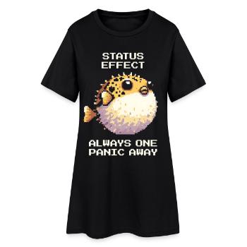 Effet de statut : juste un coup de pouce de panique à portée de main | JDR - Robe T-shirt Femme - noir - Devant