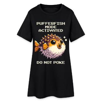 Mode poisson-globe actif : ne pas piquer | Jeu - Robe T-shirt Femme - noir - Devant