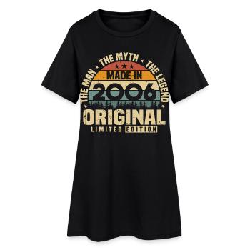 Millésime 2006 Born Original Cadeau d’anniversaire - Robe T-shirt Femme - noir - Devant