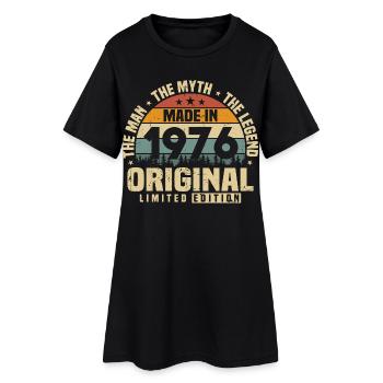 Millésime 1976 Born Original Cadeau d’anniversaire - Robe T-shirt Femme - noir - Devant