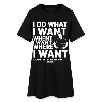 Je fais ce que je veux Tee Meme - Robe T-shirt Femme - noir - Devant