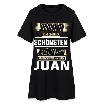 Juan le plus bel homme façonné par Dieu Design - Robe T-shirt Femme - noir - Devant
