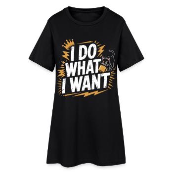 Je fais ce que je veux - Robe T-shirt Femme - noir - Devant