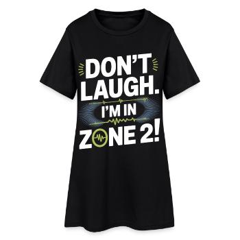 Zone 2 Training - Running Group Jogging Runners - Women’s T-Shirt Dress - black - Front