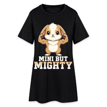 Humour  Holland Lop Lapin - Robe T-shirt Femme - noir - Devant