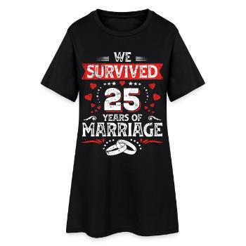 Millésime 25ème Anniversaire de Mariage 25 ans - Robe T-shirt Femme - noir - Devant