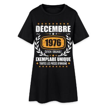 Décembre 1976 Anniversaire - Nées En Décembre 1976 - Robe T-shirt Femme - noir - Devant