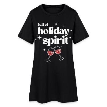 Voller Urlaubsstimmung - Frauen T-Shirt-Kleid - Schwarz - Vorne