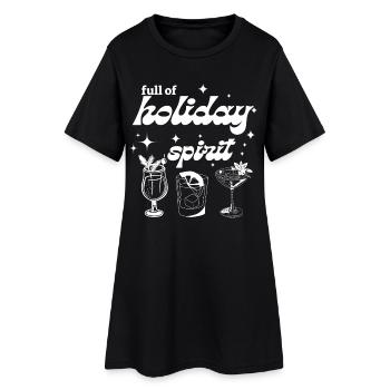 Full Of Holiday Spirit - Robe T-shirt Femme - noir - Devant