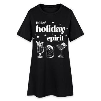Full Of Holiday Spirit - Robe T-shirt Femme - noir - Devant
