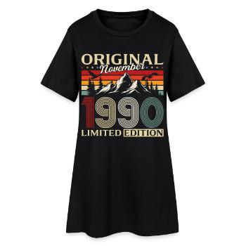 45ème Anniversaire Original Novembre Millésime 1980 - Robe T-shirt Femme - noir - Devant