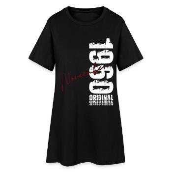 65ème Anniversaire Original Novembre Millésime 1960 - Robe T-shirt Femme - noir - Devant