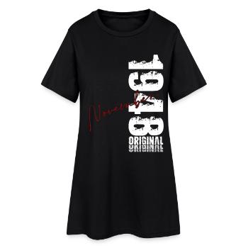 77e anniversaire Original Novembre Né en 1948 - Robe T-shirt Femme - noir - Devant