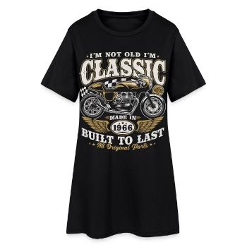 1966 Vintage Anniversaire Moto Cadeau - Robe T-shirt Femme - noir - Devant