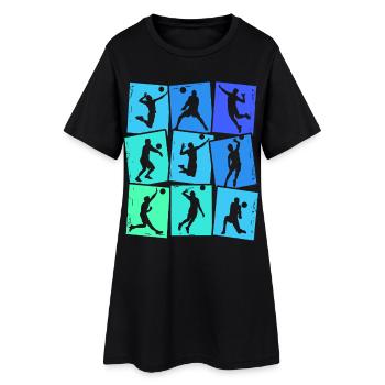 Volley-ball Volley-ball Hommes Enfants Garçons - Robe T-shirt Femme - noir - Devant