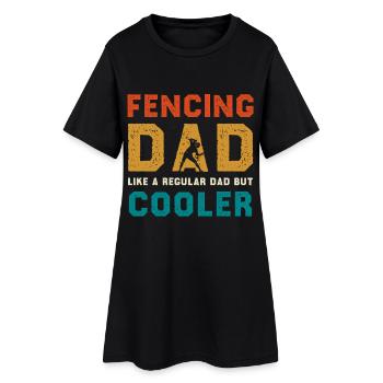 Escrime papa plus cool que papa ordinaire - Robe T-shirt Femme - noir - Devant