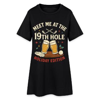 Retrouvez-moi au 19e trou Édition des Fêtes - Robe T-shirt Femme - noir - Devant