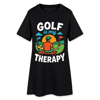 Le golf est ma thérapie drôle d’amateur de golf Design - Robe T-shirt Femme - noir - Devant