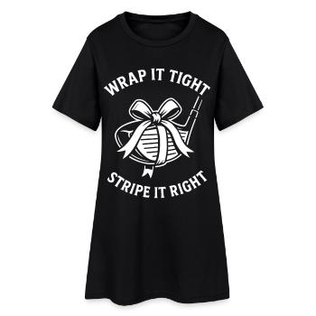 Enveloppez-le serré Rayez-le bien Golf Humour - Robe T-shirt Femme - noir - Devant
