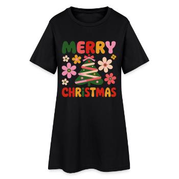 Joyeux noël - Robe T-shirt Femme - noir - Devant