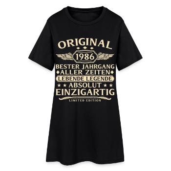 Millésime 1986 Né Légende vivante Anniversaire - Robe T-shirt Femme - noir - Devant