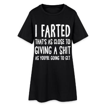 Pet drôle Dire Humour Rétro Citation Sarcastique - Robe T-shirt Femme - noir - Devant