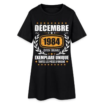 Décembre 1984 Anniversaire - Nées En Décembre 1984 - Robe T-shirt Femme - noir - Devant