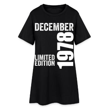 Cadeau Anniversaire Rétro - Décembre 1978 - Robe T-shirt Femme - noir - Devant