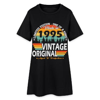 Vintage_1995_Jahrgang_geboren_Retro_Geburtstag_ - Robe T-shirt Femme - noir - Devant