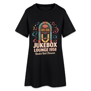 Jukebox Lounge 1958 - Robe T-shirt Femme - noir - Devant