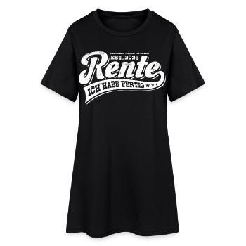 Rente 2026 | Retraite | Maison d’hôtes | J’ai fini - Robe T-shirt Femme - noir - Devant