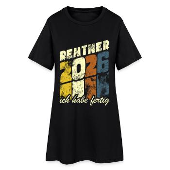 Rente 2026 | Retraite | Maison d’hôtes | J’ai fini - Robe T-shirt Femme - noir - Devant