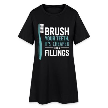 Sourire mécanique Ingénieur dentaire Art - Robe T-shirt Femme - noir - Devant
