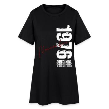 50ème Anniversaire Original Novembre Millésime 1976 - Robe T-shirt Femme - noir - Devant