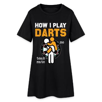 Darts Hug Team Spirit - Women’s T-Shirt Dress - black - Front