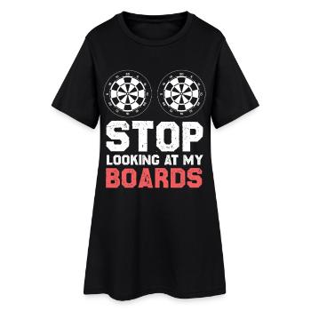 Halt, nicht auf meine Boards - Frauen T-Shirt-Kleid - Schwarz - Vorne