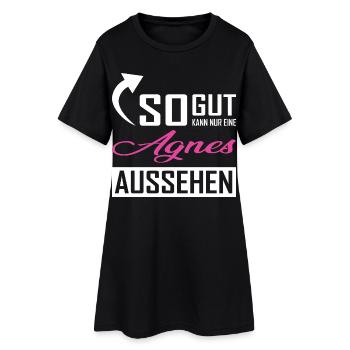 Seule une Agnès peut être aussi belle - Robe T-shirt Femme - noir - Devant