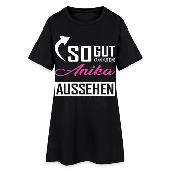 Seule une Anika peut être aussi belle - Robe T-shirt Femme - noir - Devant