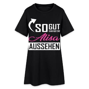 Seule une Alisa peut être aussi belle - Robe T-shirt Femme - noir - Devant