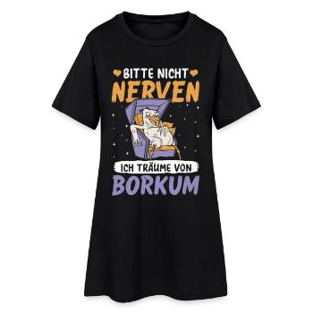 PLEASE DON'T GET ON YOUR NERVES DREAMS OF BORKUM - Women’s T-Shirt Dress - black - Front