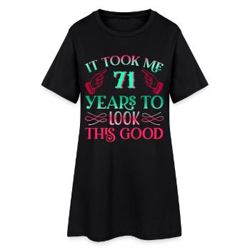 Il a fallu 71 ans pour qu’il soit aussi beau - Robe T-shirt Femme - noir - Devant
