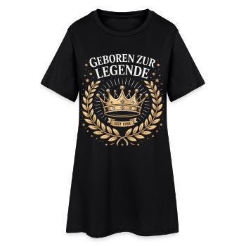 Geboren zur Legende Krone - Frauen T-Shirt-Kleid - Schwarz - Vorne