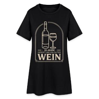 30 Jahre gereift wie ein guter Wein - Frauen T-Shirt-Kleid - Schwarz - Vorne