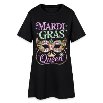 Chemise Mardi Gras Queen Masks - Robe T-shirt Femme - noir - Devant