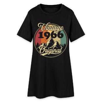 Original 1966 Vinatge Vintage Cadeau d’anniversaire - Robe T-shirt Femme - noir - Devant